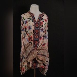 Pretty Floral Johnny Was Blouse Size 2X